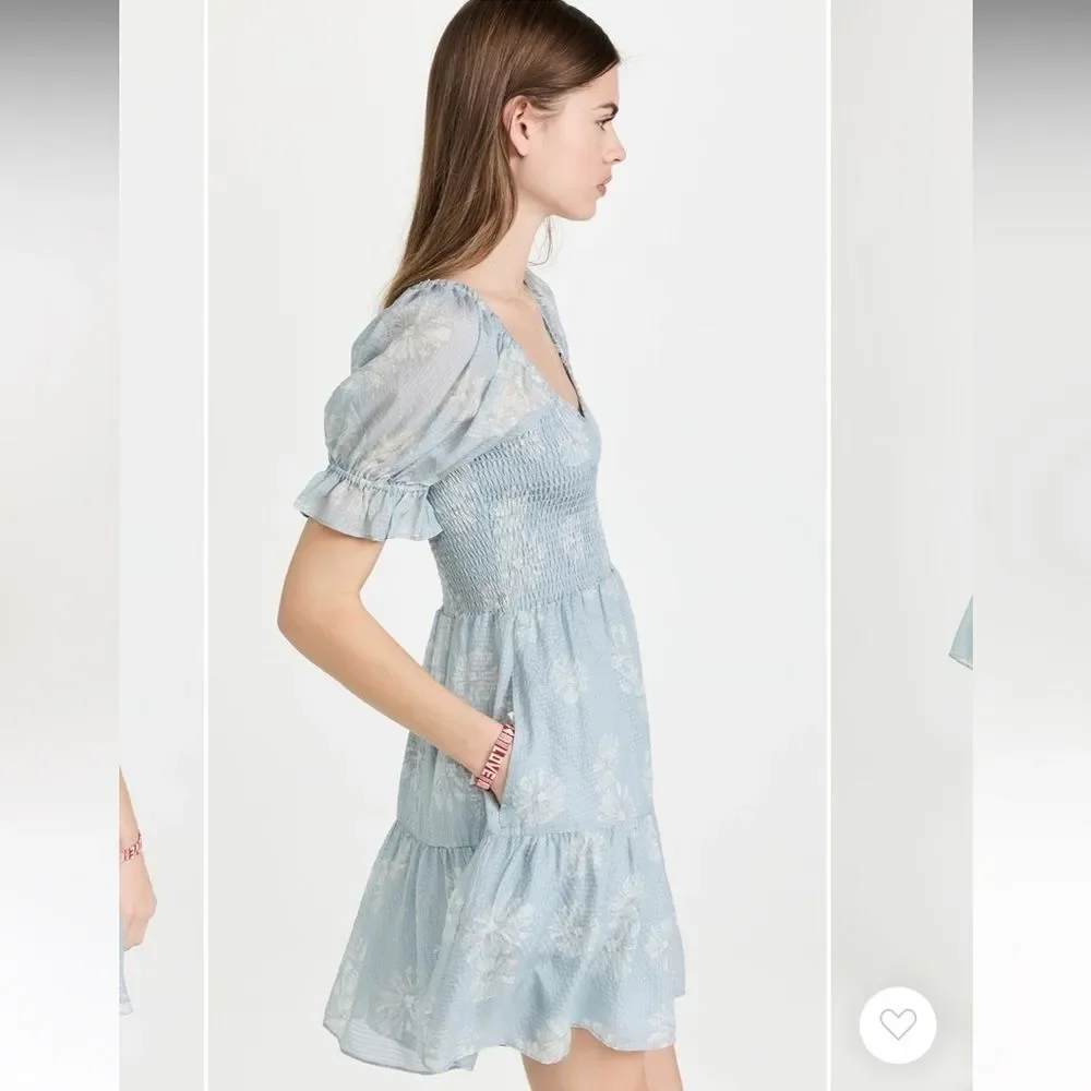 Madewell Size 100% Silk Lucie Smocked Mini Dress in Moody Blooms Size Medium - Picture 2 of 16